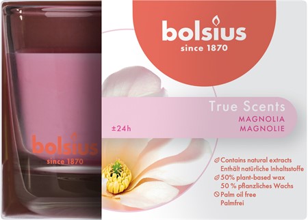 Bolsius Doftljus True Scents 6,3x9 cm Magnolia 6x1-p