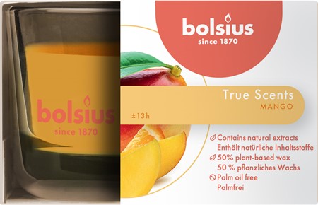 Bolsius Doftljus True Scents 5x8 cm Mango 6x1-p