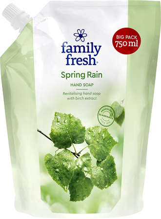 Family Fresh Tvål Spring Rain Refill  8x750ml