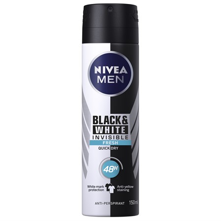 Nivea Men Deo Black & White Invisible Fresh Spray 6x150ml