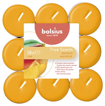 Bolsius Doftljus Värmeljus True Scents Mango 8x18-p